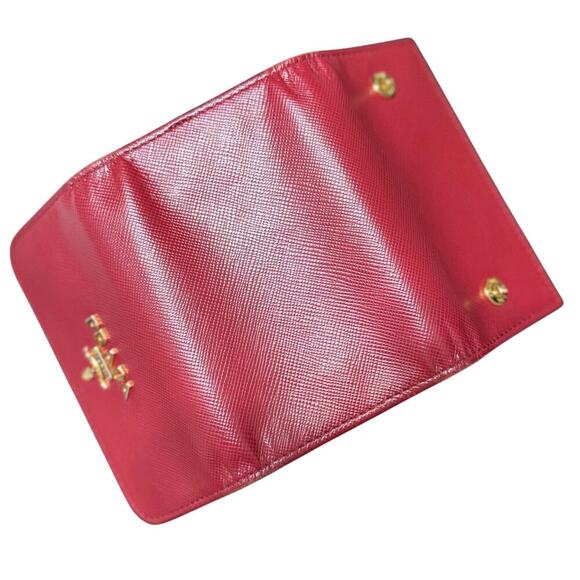 Auth Prada Red Saffiano Leather Key Holder Case 6 Ring - Picture 11 of 15